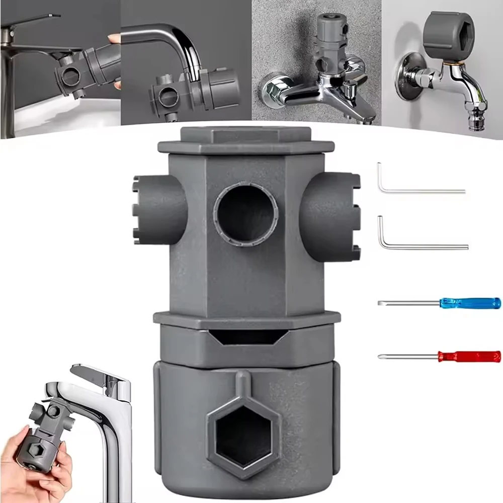 【16-in-1-Wasserhahn-Reparaturschlüssel-Set】Multifunktionales Werkzeug für Küche und Bad – Austausch von Belüfter und Ventilkern
