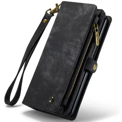 Wallet Case for Samsung Galaxy Z Fold 7 6 Fold5 Fold 4 Leather Flip Purse Book Coque Retro Vintage Card Slots S-pen Holder