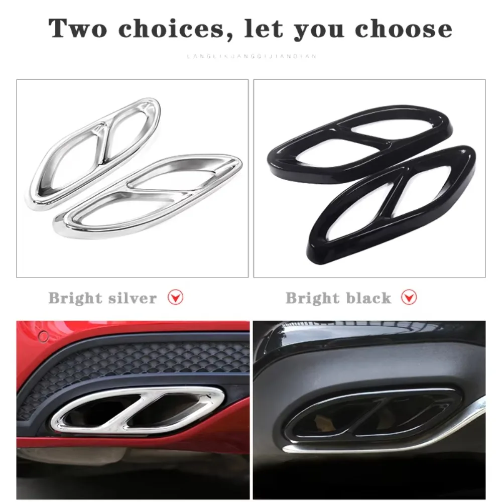 

Car Exhaust Tip Muffler Pipe Cover For Mercedes Benz W176 B class w246 W212 W213 W205 X253 C180 C200 A Class tail pipe