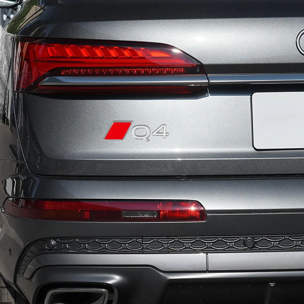 3D Aluminium Emblem Aufkleber für Audi Q3 Q4 Q5 Q6 Q7 Q8 – Auto-Styling Heckklappen-Emblem Dekoration Autozubehör – Detail 13