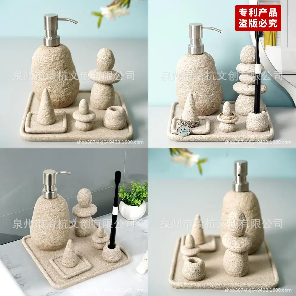 

Китайский дзен-стиль, каменный вид, лоток для раковины в ванной комнате, органайзер, держатель для зубных щеток, хранение ювелирных изделий, декоративное ремесло из смолы