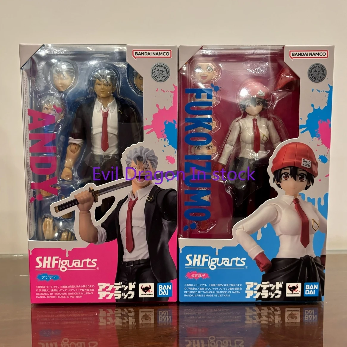 In Stock 100% Original Bandai Shf Sh Figuarts Andy Fuko Izumo Action Figures Anime Model Toys Collection Figura