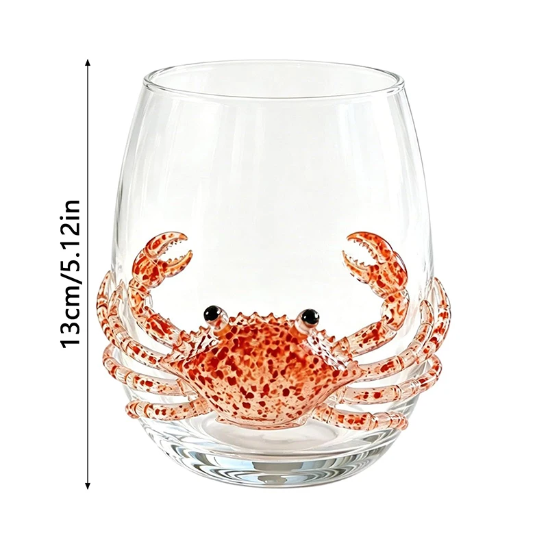 Ocean Animal Artisanal Blue Ringed Octopus Whiskey Glass Marine Animal Bar Glass Cup For Bourbon Cocktail For Ocean Lovers Gift