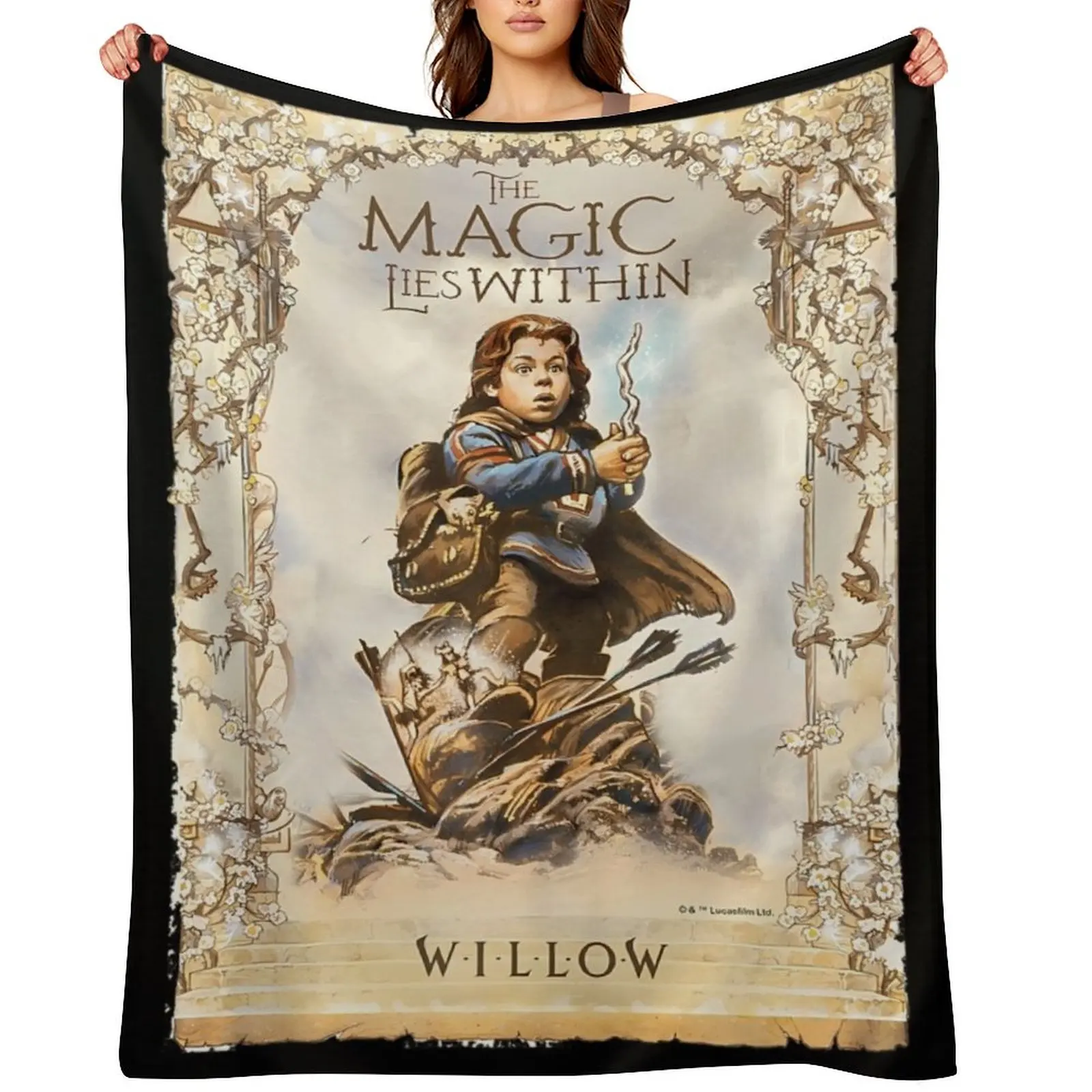 

Vintage Movies - Vintage High Fantasy Adventure Film Throw Blanket warm winter Soft Beds funny gift Blankets