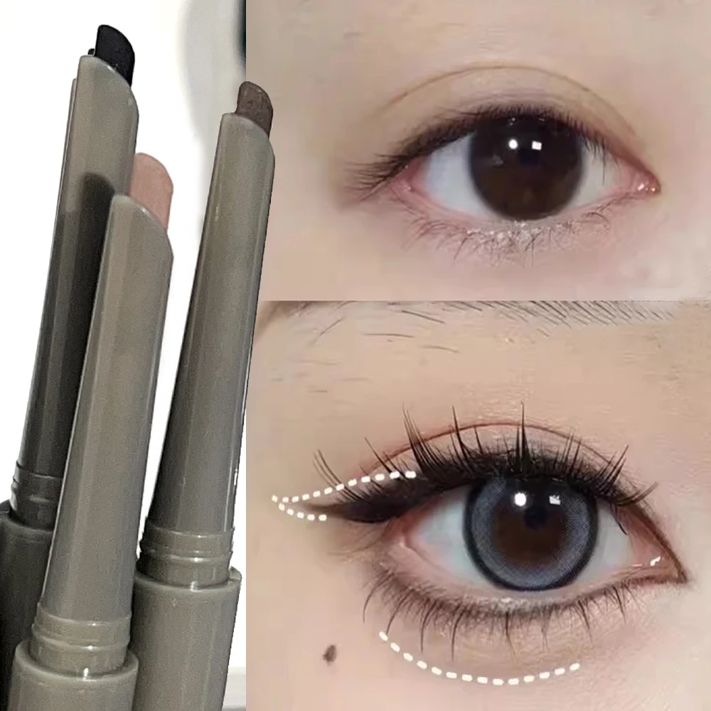 Waterproof Eyeliner Gel Pencil Matte Brown Silkworm Eyeliner Pen Lasting Not Blooming Quick Drying Eye Liner Gel Pen Eyes Makeup