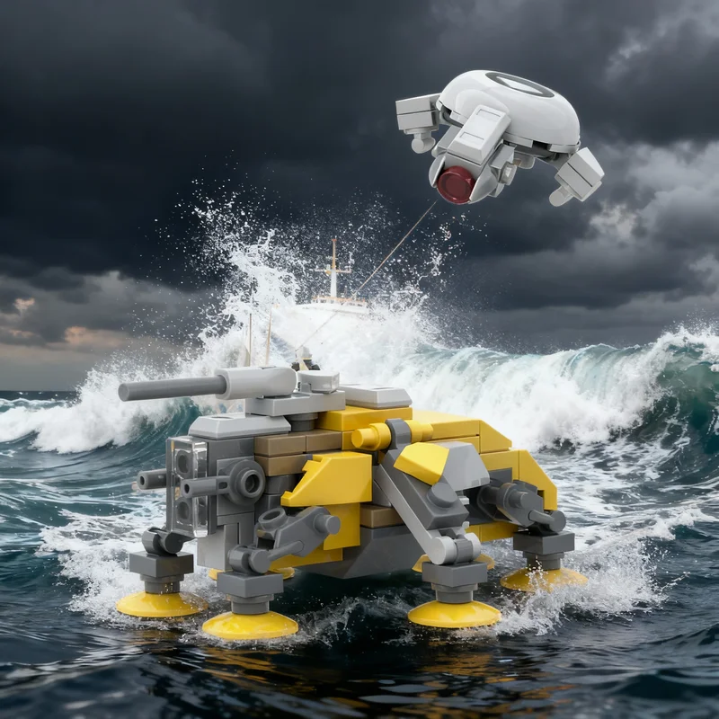 

109 деталей MOC Star Battle Corps Micro TE Droid Gunship: Альтернативная модель, строительные блоки, архитектурные конструкторы, рождественские подарки, игрушка-конструктор для детей