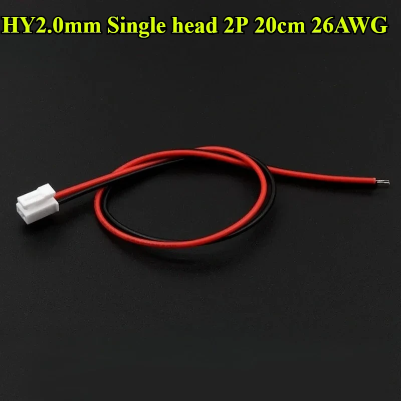 

HY2.0mm Single head with Lock Buckle Pitch 2.0mm 2P/3P/4P/5P/6P/8P Terminal Wire Length 20cm 26AWG Electronic Wire Connector