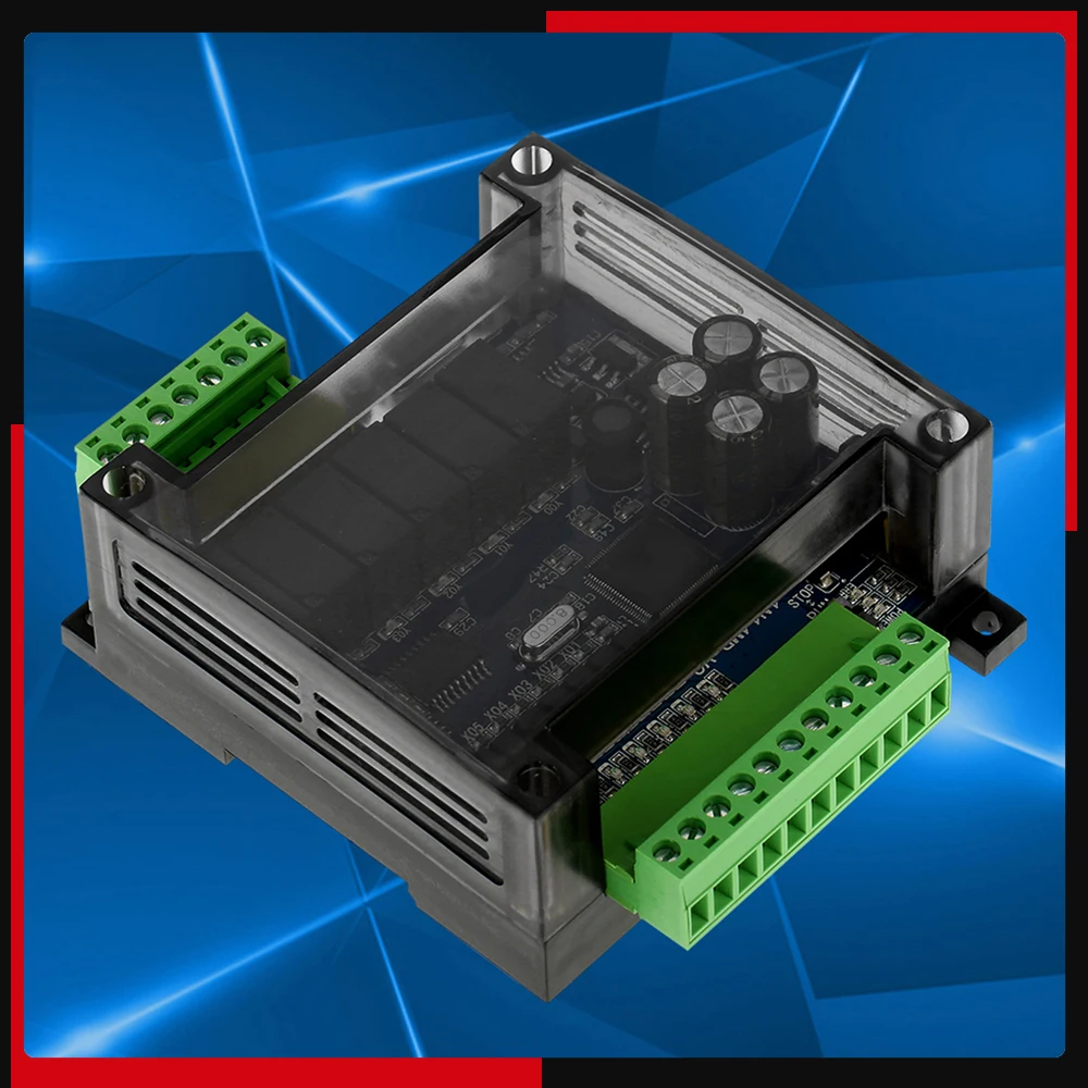 PLC وحدة تحكم منطقية قابلة للبرمجة مخرج مرحل DC24V FX1N-14MR لوحة تحكم صناعية