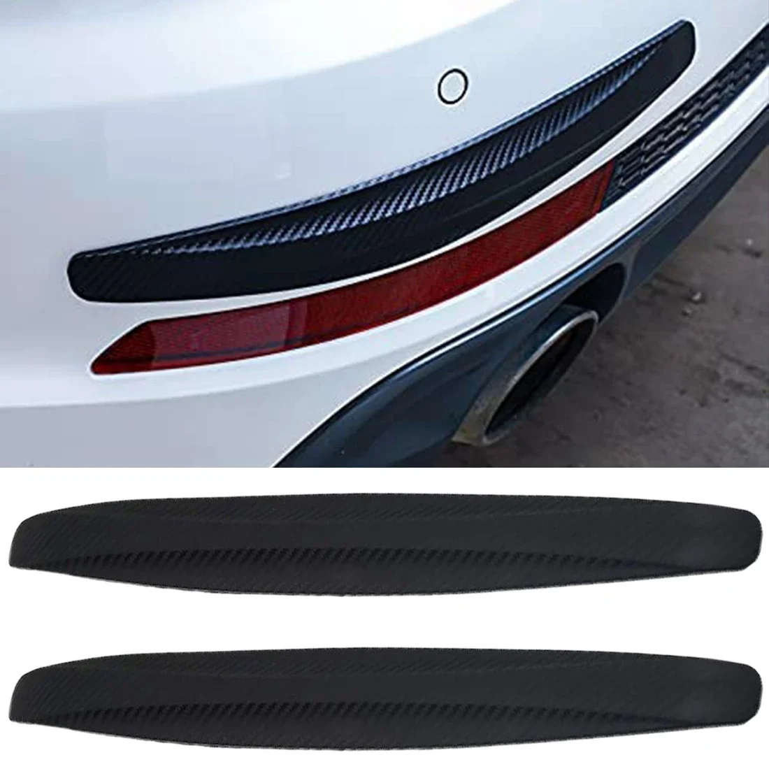 2Pcs Anti Collision Car Bumper Protective Strickers Guard Corner Protection Strip Scratch Protector Crash Blade Auto Accessories