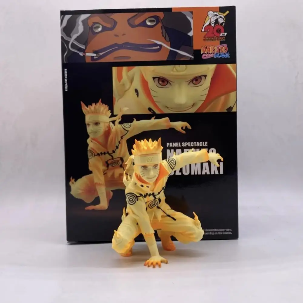 11Cm Naruto Anime Kyuubi Chakra Form Uzumaki Naruto Crouch Figurka akcji Pvc Gk Statuetka Model dla chłopca Kolekcja Lalka Zabawka Prezenty