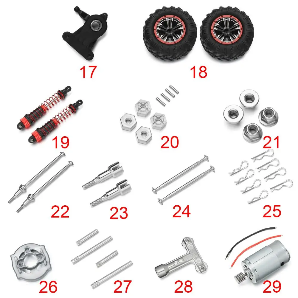 29 style Servo Set ramię zawieszenia przedni dolny ramię przód CVD Metal Gears 9125 Series Parts Gear Shock Absorber