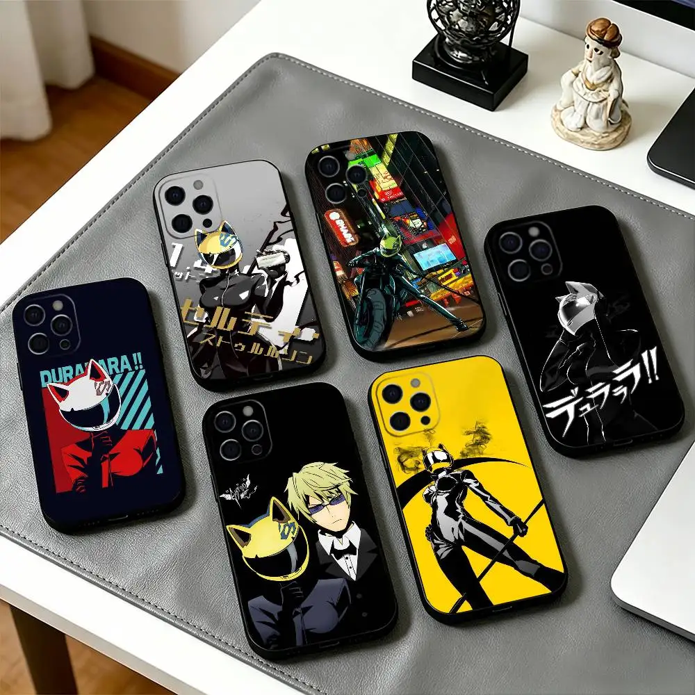 Anime DuRaRaRa C-Celty Sturluson Phone Case For iPhone 17,16,15,14,13,12,11 Plus,Pro Max,XS,Soft Silicone Black Cover