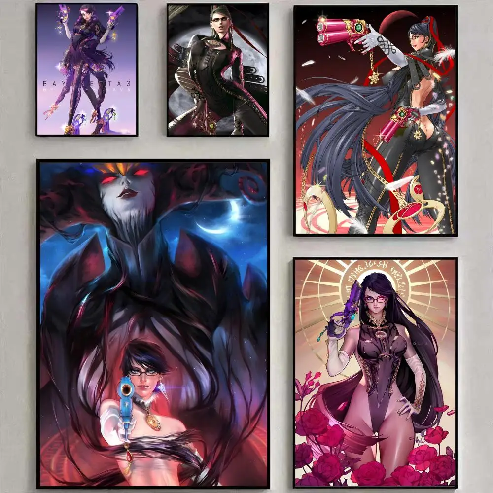 B-B-BayonettaS 3 Anime Poster HD Waterproof Canvas Poster Art: Aesthetic Wall Decor Home,Bar & More