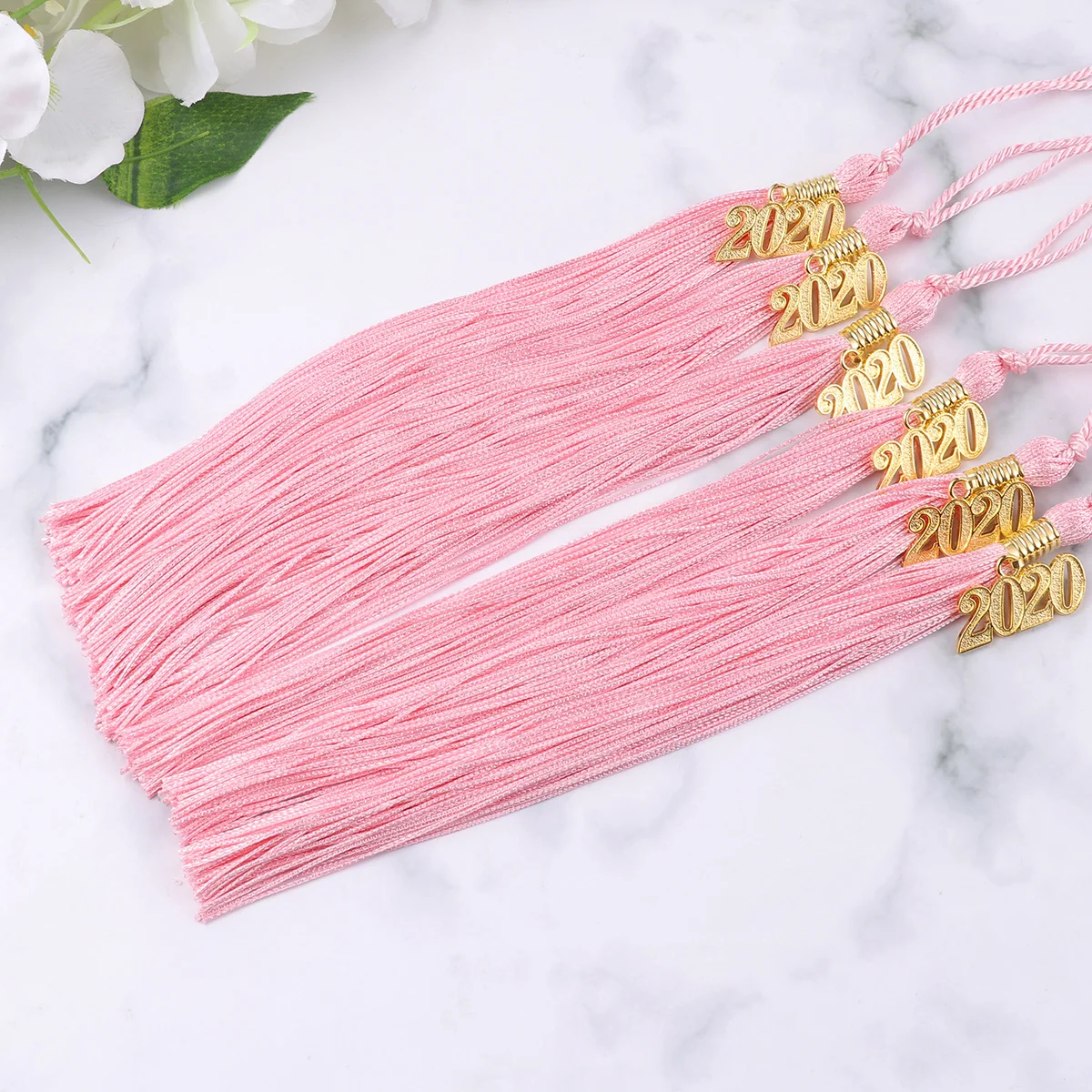 

6Pcs 2020 Graduation Tassels Pink Academic Hat Decor Perfect Gift Keepsake Multi-Purpose Decoration Keychain Bookmark
