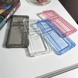 POCO M4 Pro 4G Cover Clear Card Slots Holer Soft TPU Case Cover For Xiaomi Poco X4 X6 M6 F6 Shockproof Wallet Cellur Phone Coque