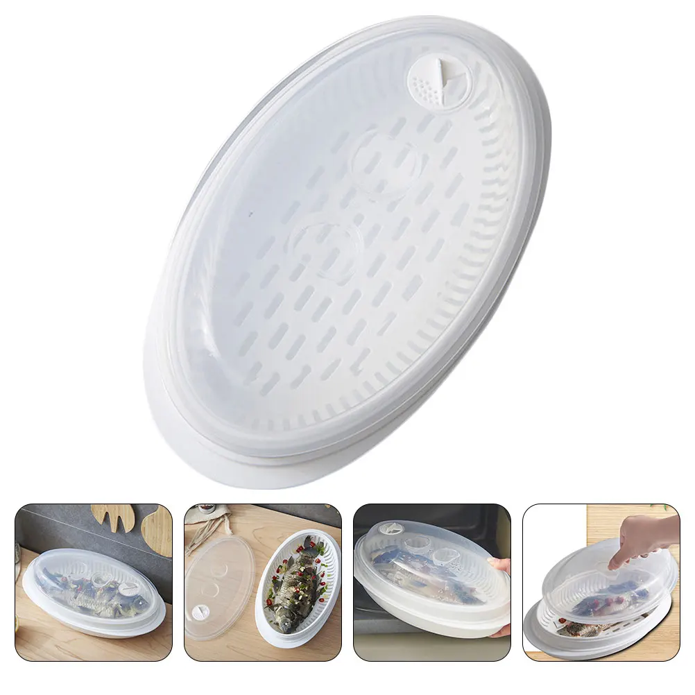

Food-Grade Pp Steamed Microwave Oven Steamer With Vent Lid Household Food Steamer Basket For Steamed Buns Dumplings