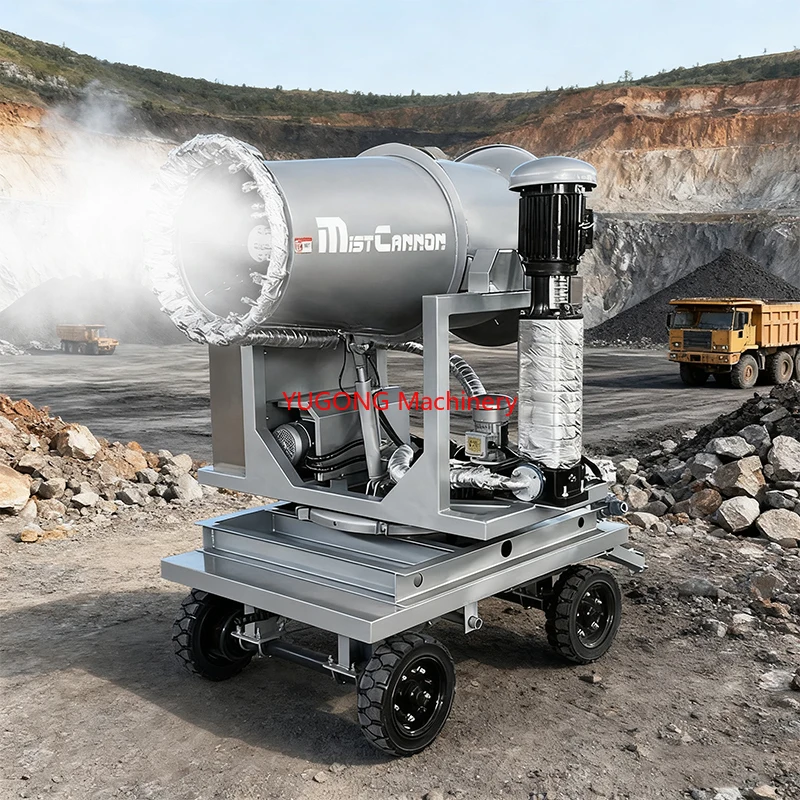 80m Tractor-Trailed Mobile Fog Cannon - Automatic Remote Spraying Device For Dust Control & Cooling In Coal/Yard Mines