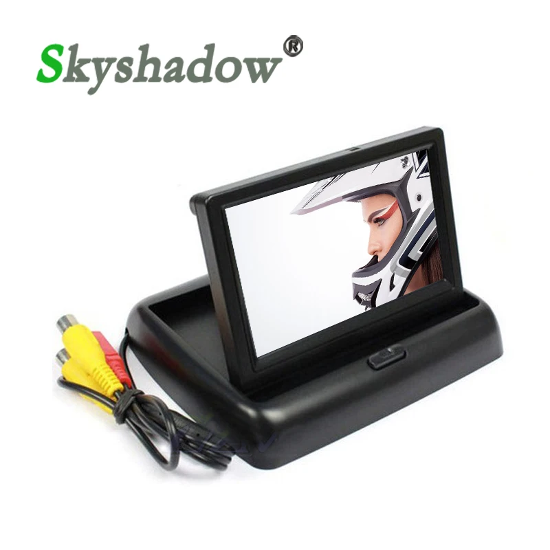 

Skyshadow Новейший складной 4,3 дюймовый TFT цветной ЖК-экран Датчик парковки видео монитор для камеры заднего вида автомобиля