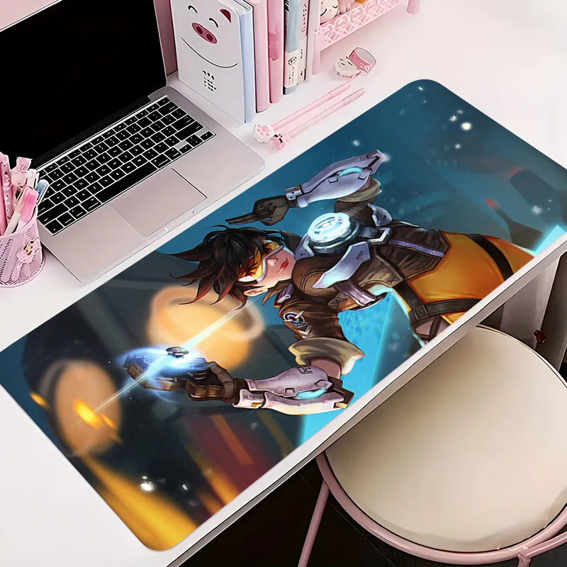 

Mouse Pad Anime Non-Slip Rubber Mousepad Soft Office Desk Mat Gaming PC Accessories Large O-overwatch Tracer Gamer Keyboard Mat