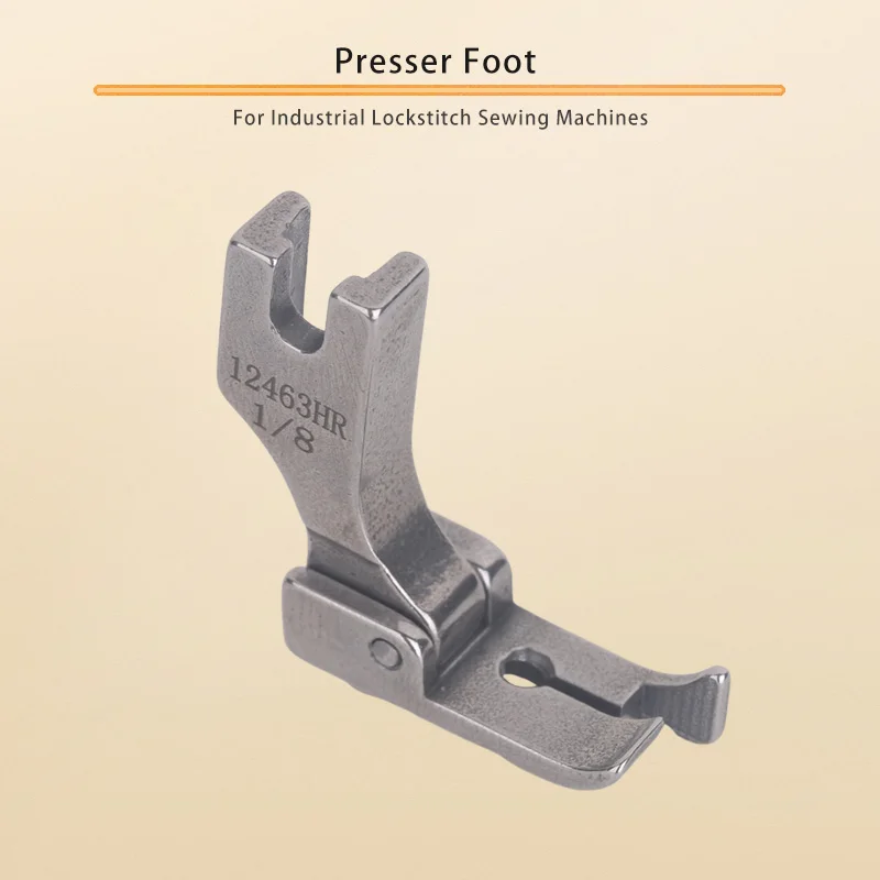 Computer lockstitch sewing machine for making hat presser foot