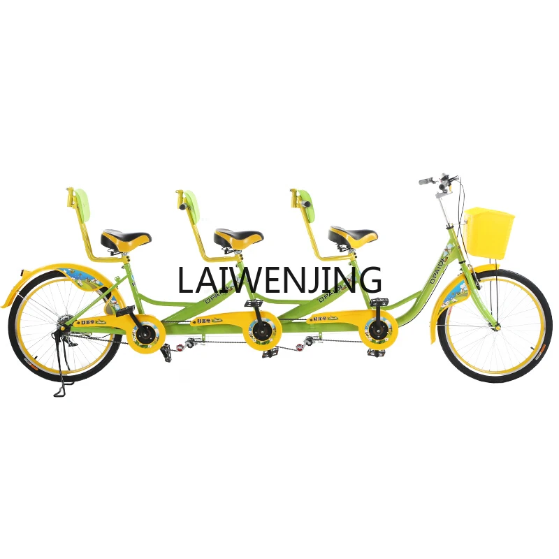 

LYN 24-inch Multiplayer Travel Fitness Sightseeing Attractions Rental Bicycle Red Yellow