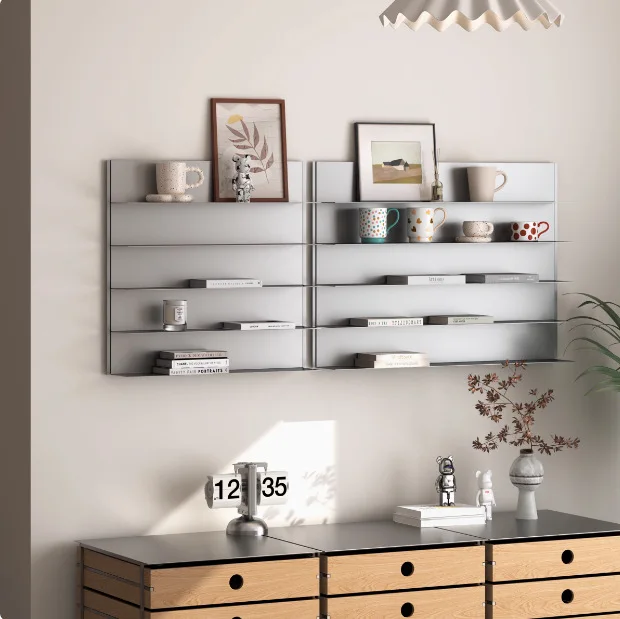 

Wall invisible bookshelf wall hanging cup holder medieval track shelf free combination baffle wrought iron display rack