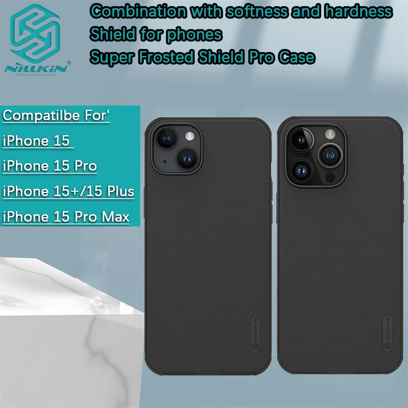 for iPhone 15 Pro/iPhone 16 Pro Max/16 Plus/15+ Nillkin Super Frosted Shield Pro Magnetic Case Hard case phone Case shell TPU+PC