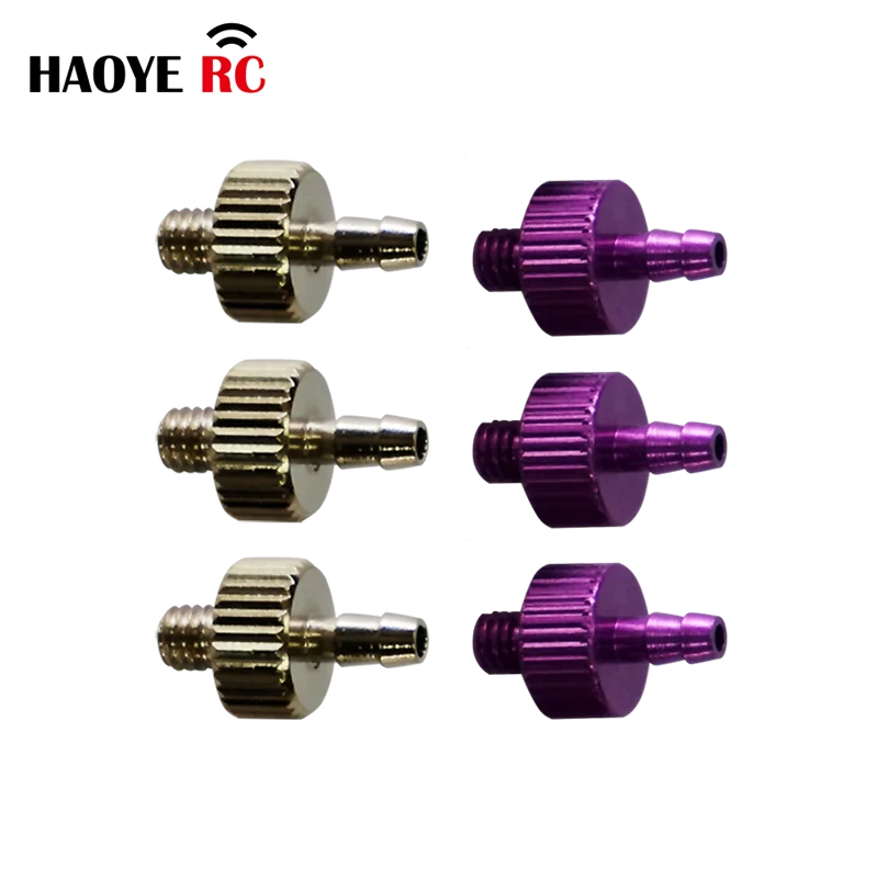 Haoye 2Pcs Alu Dot Metal Nozzle Oil Tank Connector Nozzles Oil Tank Fitting For Nitro Gas RC Boat Car Airplane Accessories