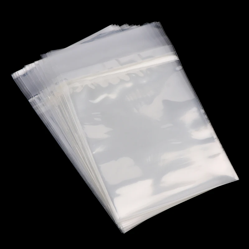 50Pcs Transparent Dust-proof Resealable Protective Outer Sleeves For DVD Blu-ray Disc Self Adhesive DVD Bag 15.1*19.8CM.