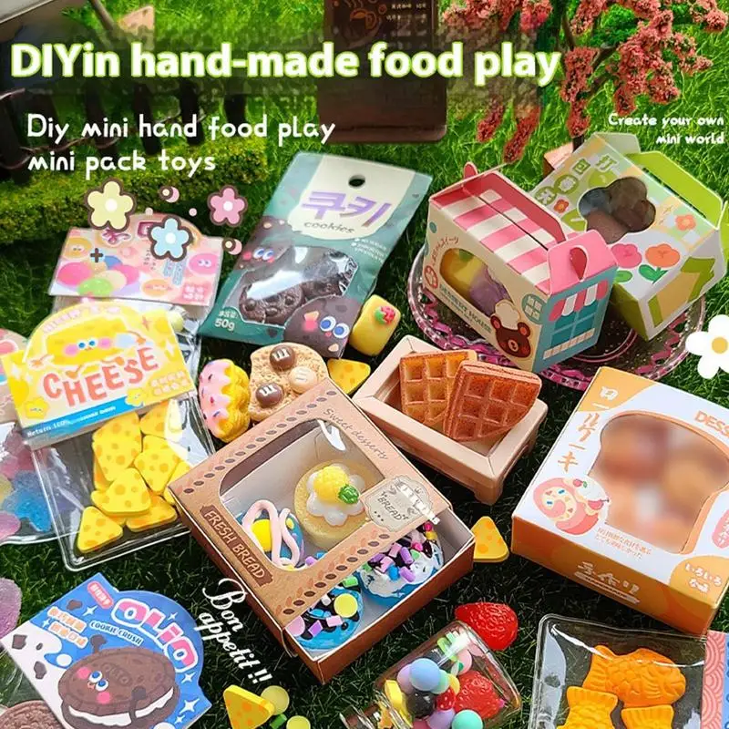 Pretend Play Food Toys Doll House Accessories For Girl Mini Cute Drinks & Food Pretend Play Kitchen Toy Sweets & Desserts