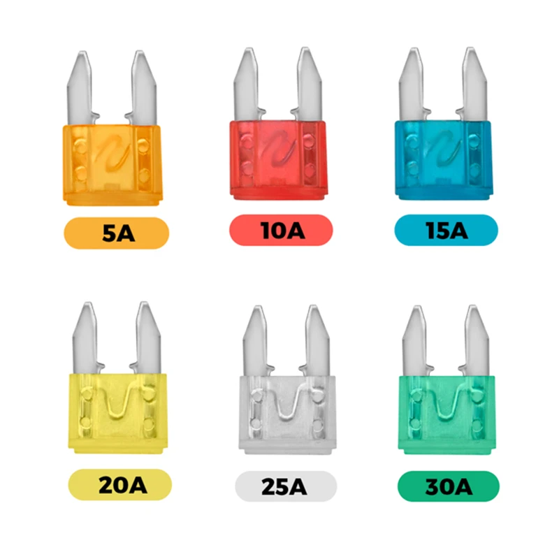 30/35/60/160Pcs Small Mini Car Blade Fuses Assortment Set Zinc Auto Fuse Electric Fuse 5A 10A 15A 20A 25A 30A Car Truck Fuse