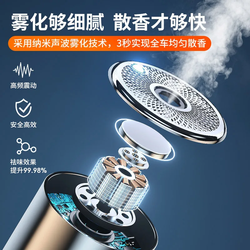 Auto Supplies Lasting Light Fragrance Portable Intelligent Self-spraying Nebulizer Car Aromatherapy Machine