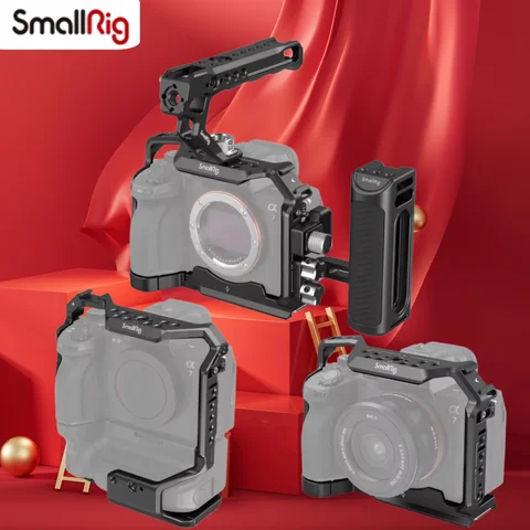 SmallRig A7m4 A7 IV Full DSLR Camera Cage for Sony Alpha a7iv A7 IV / Alpha 7S III Advanced Cage Kit L-Bracket Baseplate -3667B