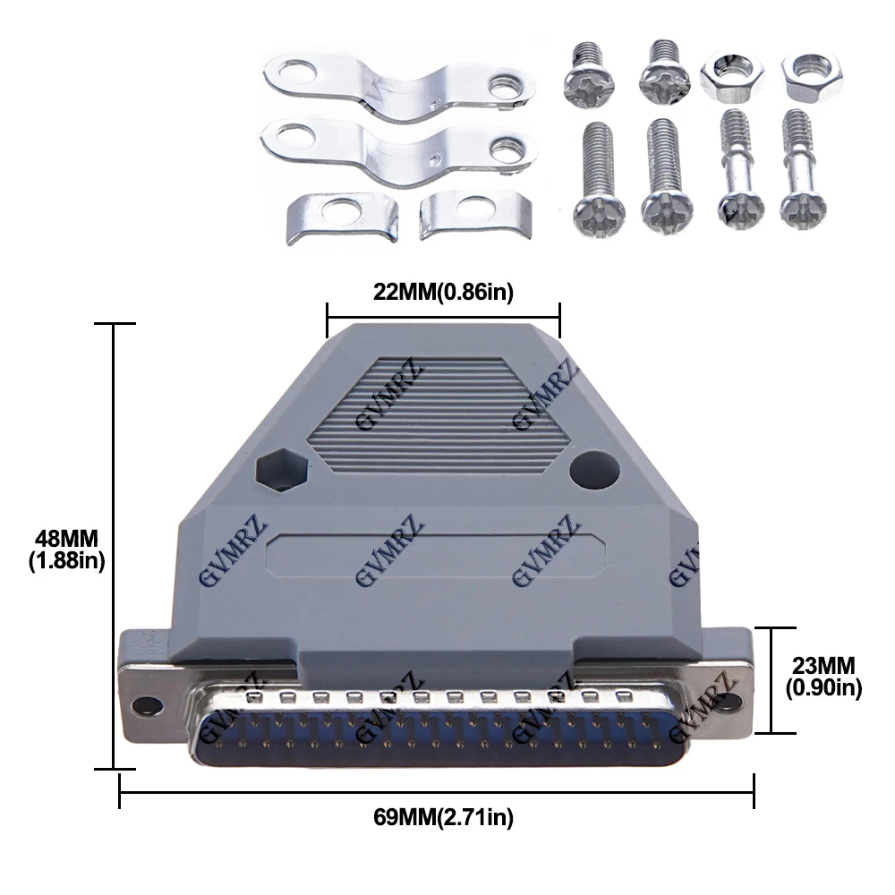 2Set Serial COM Plug Connectors Hole/Pin Male Female Port Socket D Sub DP9 DB9 DB15 DB25  Adapter Connector Core DB37 RS232