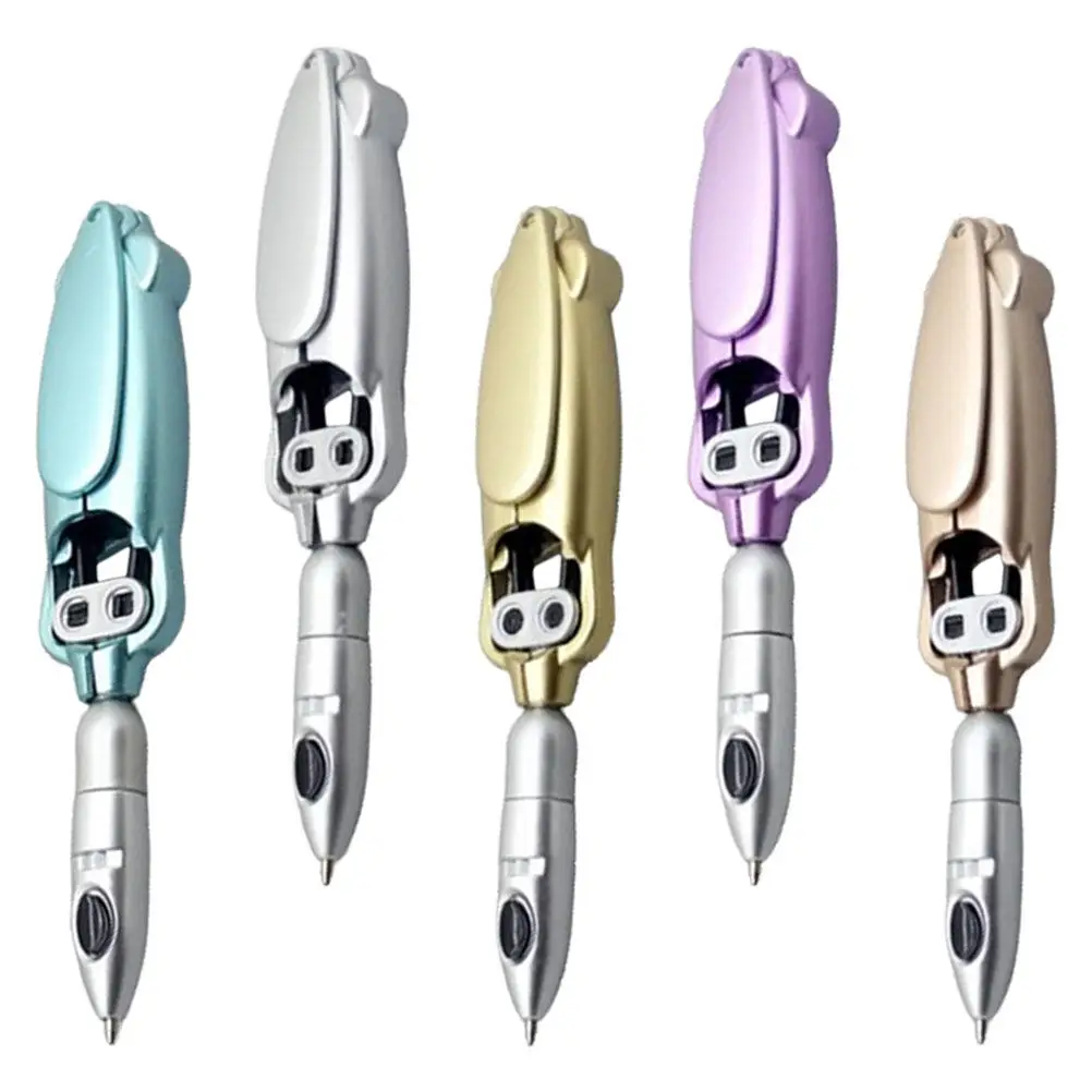 

5Pcs Frog Shaped Ballpoint Pen Set Creative Deformation Ballpoint Pens Colorful Office Student Writing Stationery Smooth Grip