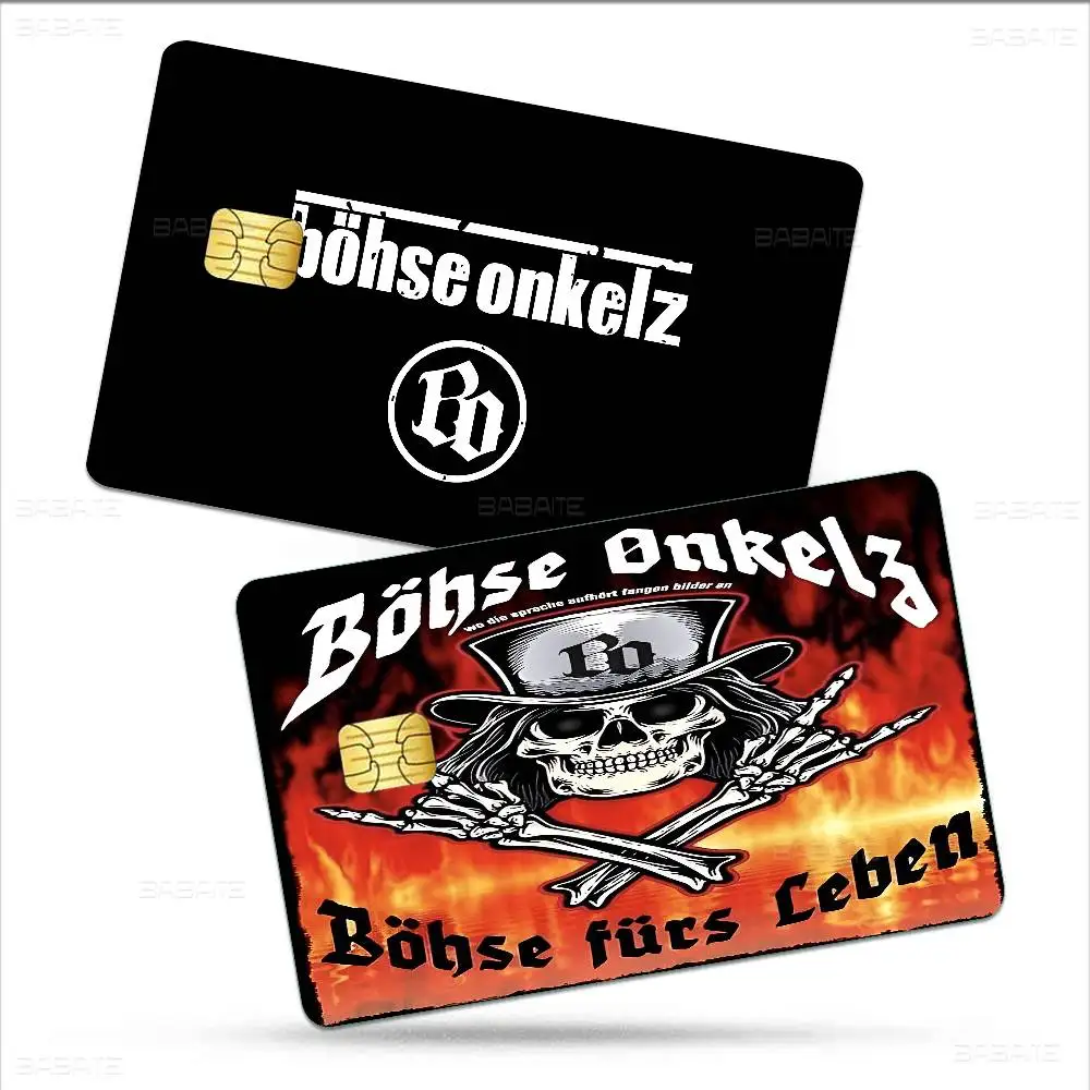 G-Germany B-Bohse O-Onkelz Diy Credit Debit Card Sticker Party Sticker Decoration Waterproof Small Chip Card Skin Sticker