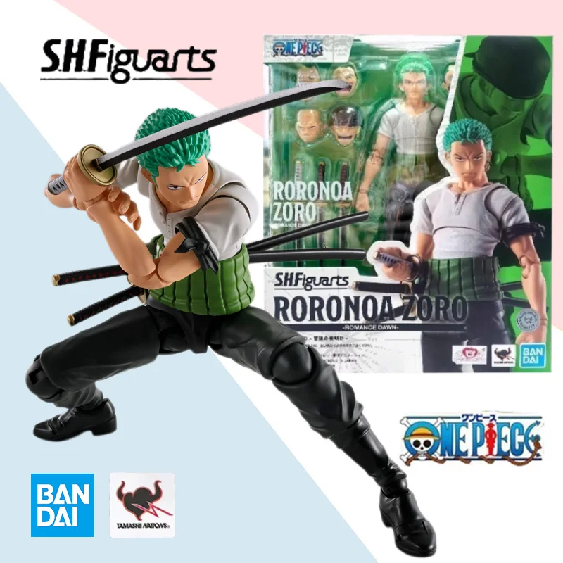 

Bandai genuine SHF Roronoa Zoro One Piece Dawn Adventure Anime Movable Collectible Model Toy Ornaments