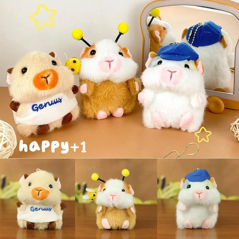 

Multicolor Plush Capybara Keychain Cartoon Guinea Pig Stuffed Animals Fluffty Animal Doll Keyring Accessories