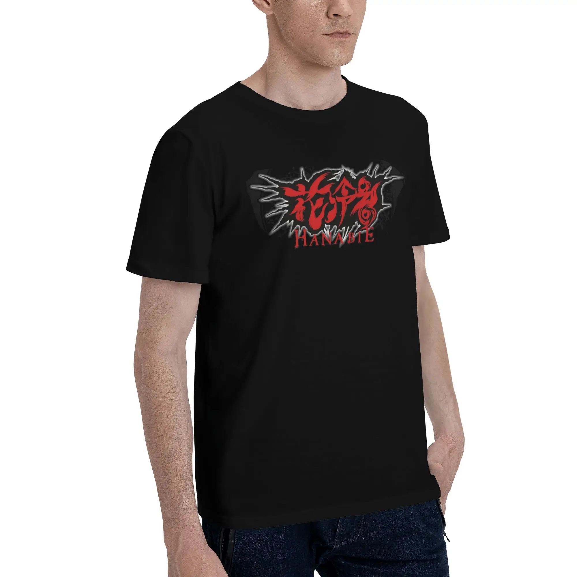 Graphic Printing Hanabie Band  T Shirt For Unisex  Pure Cotton Tee Shirt Short Sleeve Tops
