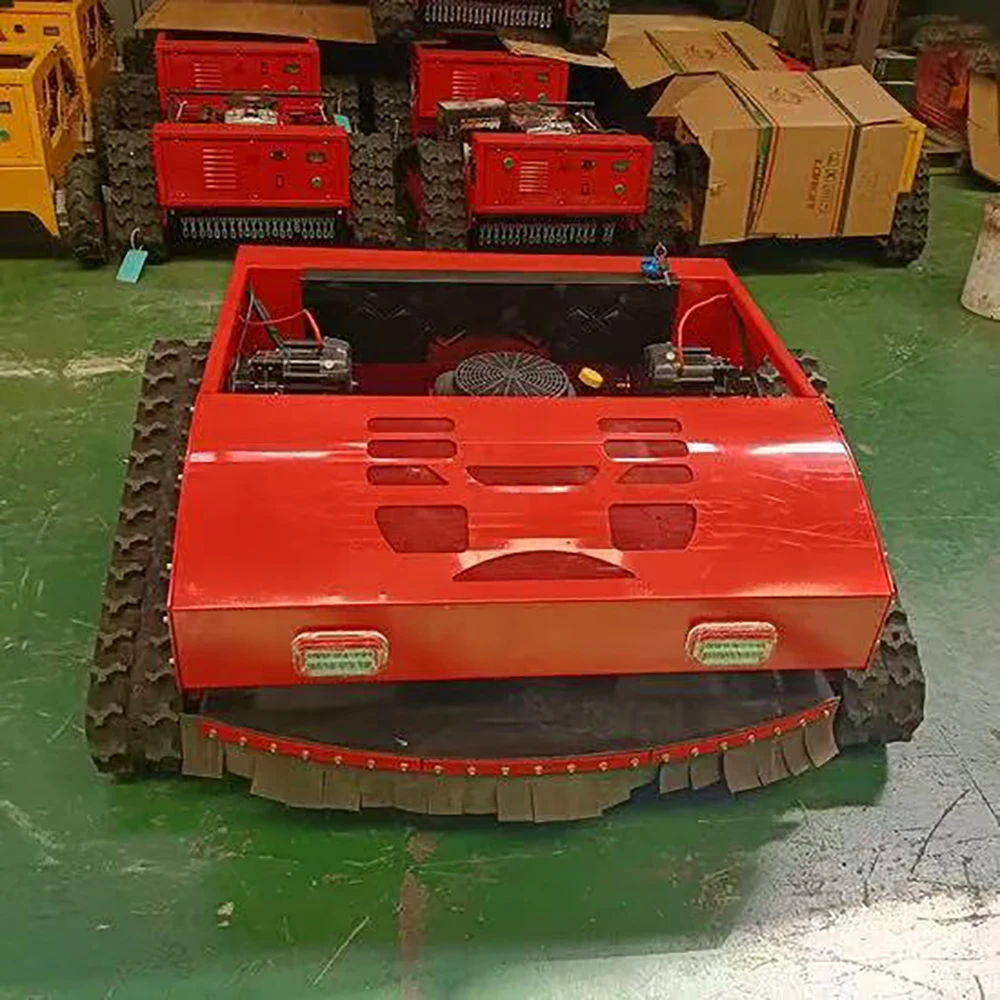 Benzin-Rasenmäher, 800/1000 mm, Grasschneidroboter, Benzinmäher mit Fernbedienung für Rasen, Wasteland