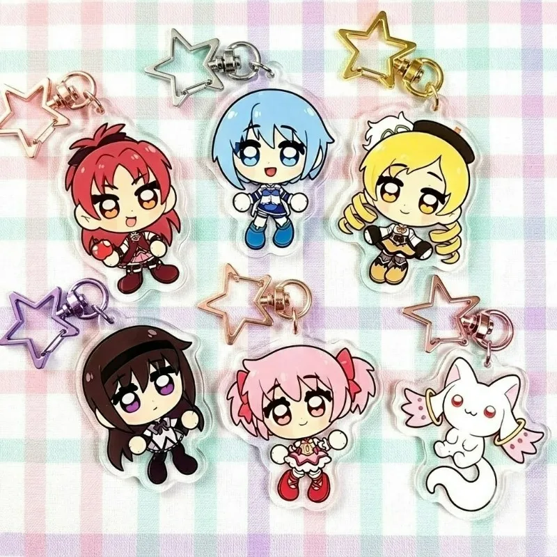 Porte-clés en acrylique Akemi, style dessin animé, mignon, collection de jouets, style magique, Sakura Kyoko, Tomoe Mami, décoration de bureau, un cadeau attentionné
