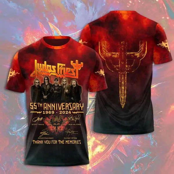 New Popular Band Judas Priest T-Shirts 3D Print Men's Hip Hop Short Sleeve T Shirt Oversized Harajuku Y2k Tops Tees Men Clothing