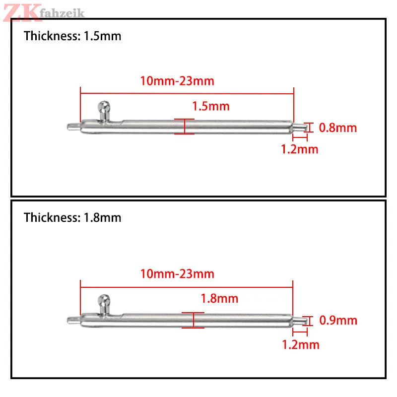 20pcs Quick Release Pins 1.5mm Diameter Watchband Pin for Smart Watch 16mm 18mm 20mm 22mm 24mm Strap Spring Bar Band Accessories