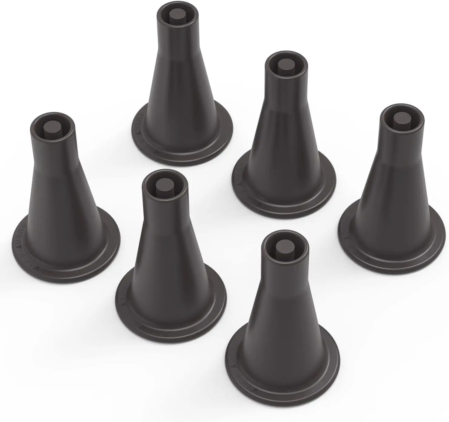 

6 Pcs Bed Frame Feet, Tall Sturdy Cone Shaped Legs, Plastic Bed Risers, Replace Wheels Casters