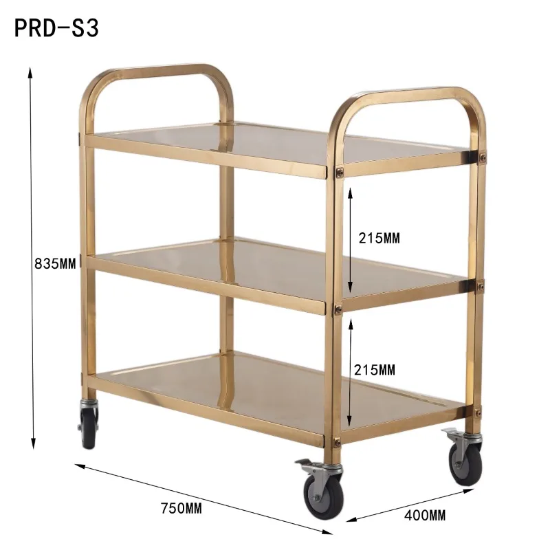 

Send now High Cost-effective Stainless Steel Golden Plate Food Service Carts Restaurant Trolleys