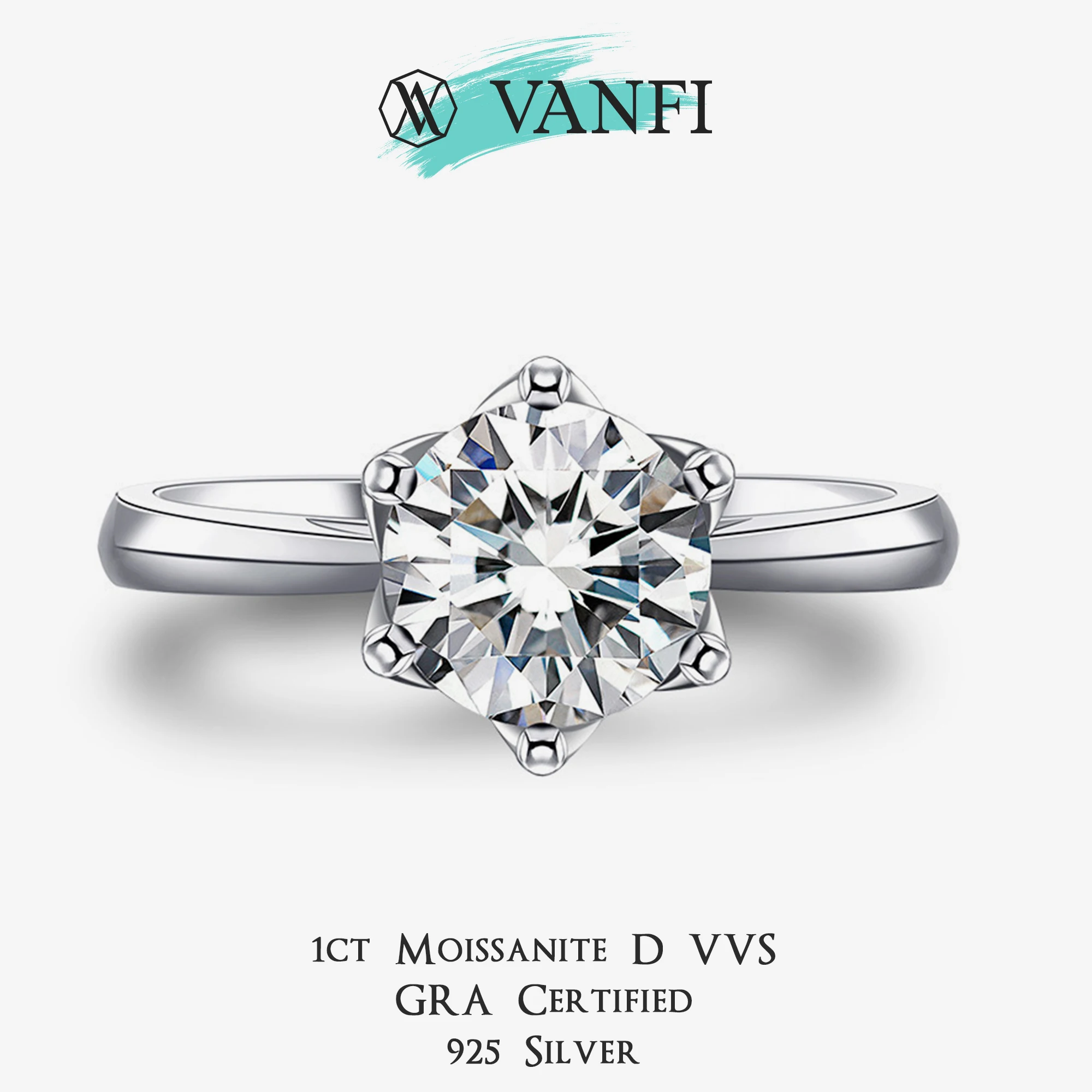 

KFVANFI сертифицированное женское кольцо с муассанитом s925, серебро, белое золото, цветок, обручальное, свадебное, банкетное, роскошное ювелирное изделие, подарок