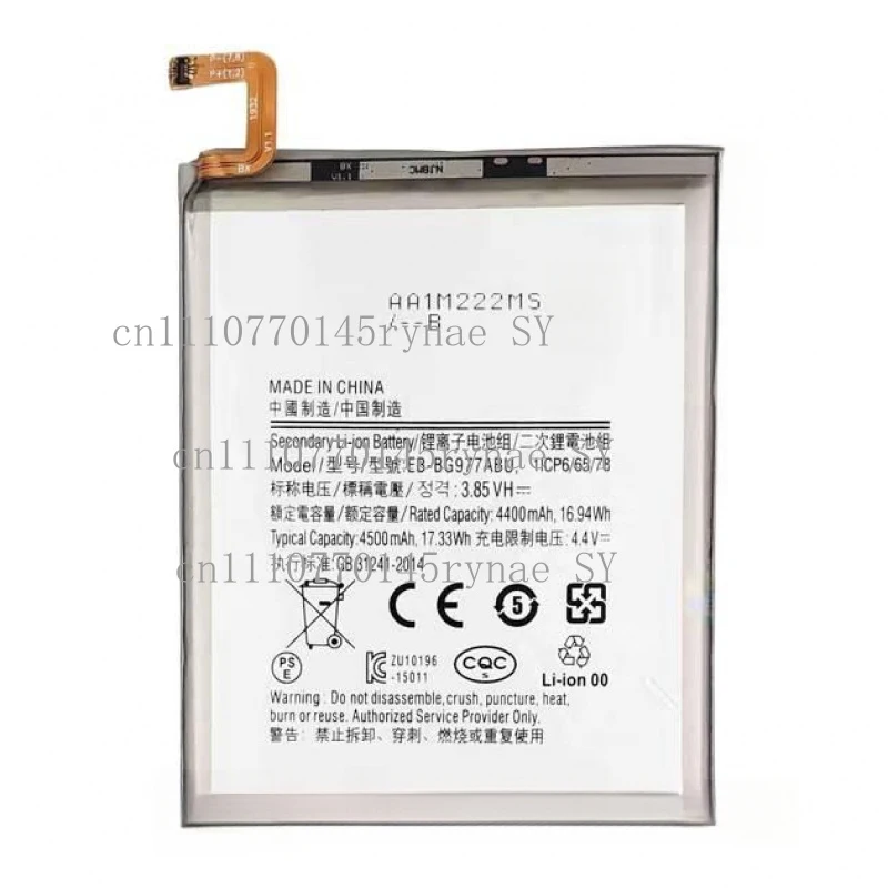 

New 4500mAh Dual Protection Board Battery EB-BG977ABU EB-BG977ABY For Samsung Galaxy S10 5G SM-G977 Series