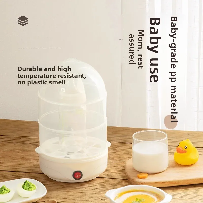 Yjq egg cooker automatically power off, small 1 person multi-functional steamed egg