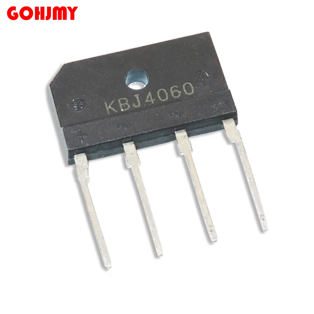 5PCS KBJ406 KBJ406G 4A 600V ZIP J406G ZIP-4 Diode Bridge Rectifier New