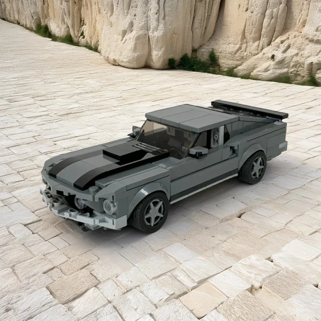 

356 шт. MOC Johnes Wick's 1969 Fordes Mustang Boss 429 Ретро мускулистый автомобиль DIY модель строительные блоки игрушки на день рождения подарок
